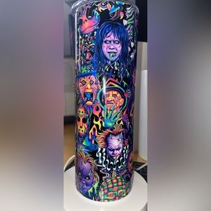 Neon Horror sublimation metal tumbler